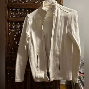 Lady Hathaway white cotton sweater jacket size 4 small